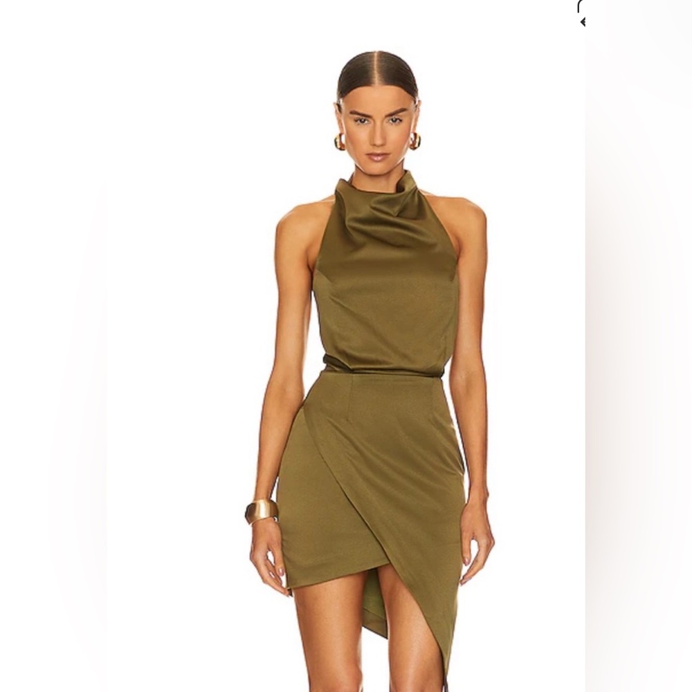 Elliatt Olive Halter Mini Dress